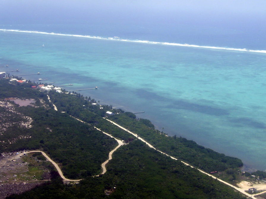 Arial view of the barrier reef